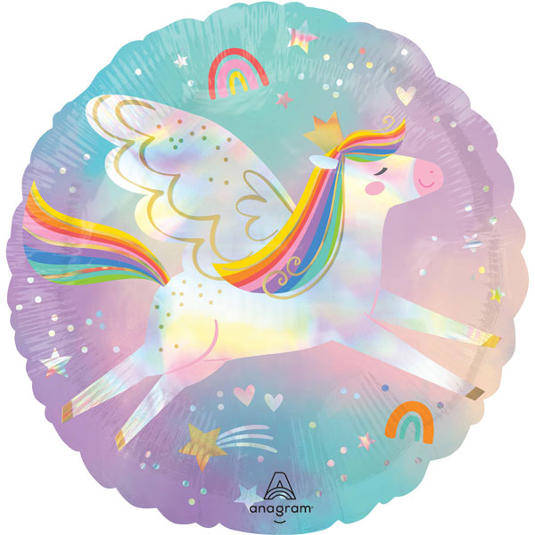 (image for) 18" Pegasus Holographic Unicorn Foil Balloons