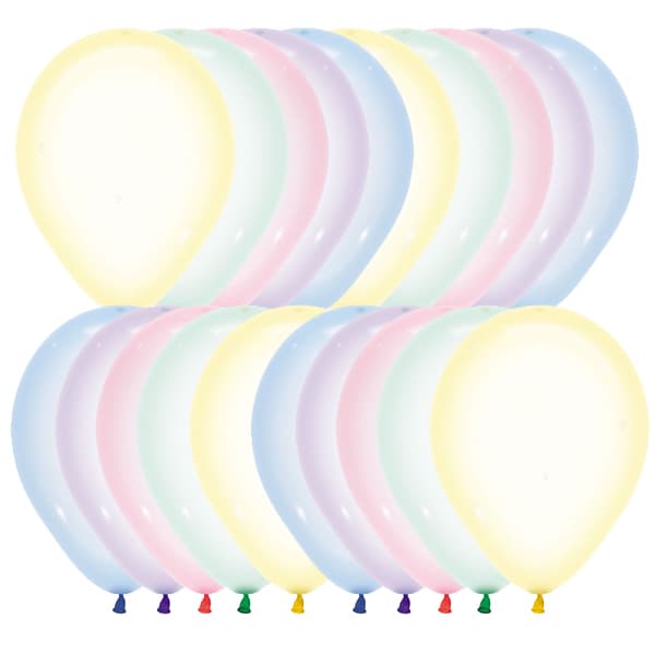 (image for) 5" Crystal Pastel Assorted Latex Balloons 100pk