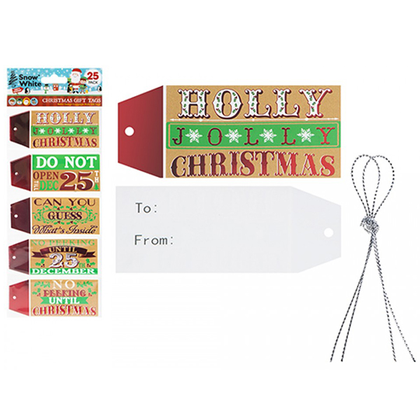 (image for) Christmas Luggage Gift Tags 25pk