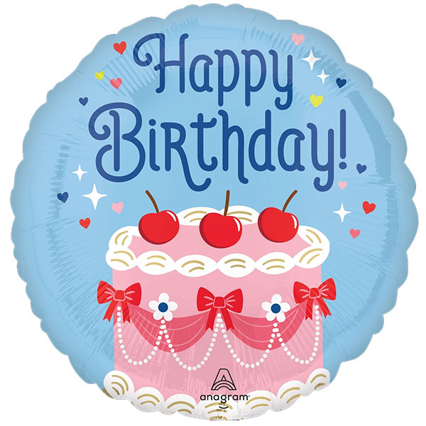 (image for) 18" Happy Birthday Cherries On Top Foil Balloons