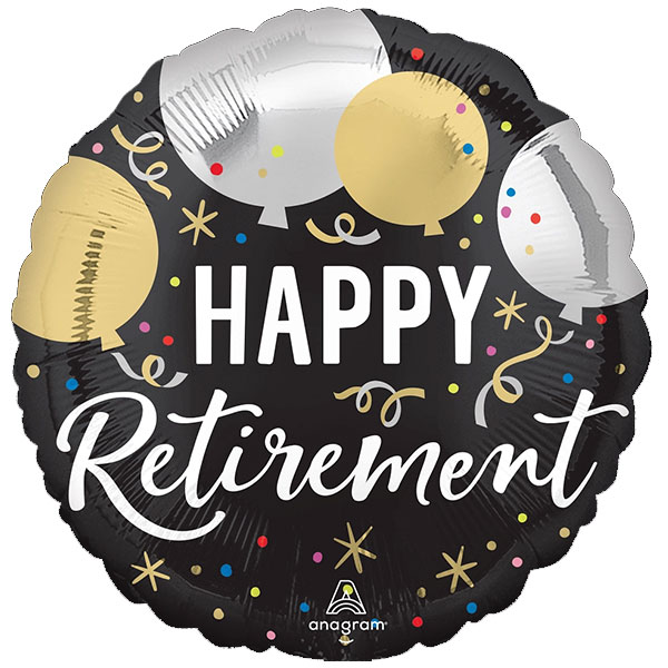 (image for) 18" Happy Retirement Balloons & Streamers Foil Balloons