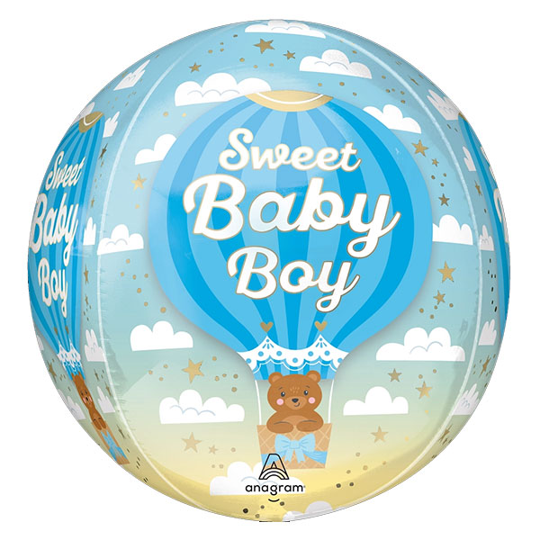 (image for) 15" Its A Boy Orbz Foil Balloons