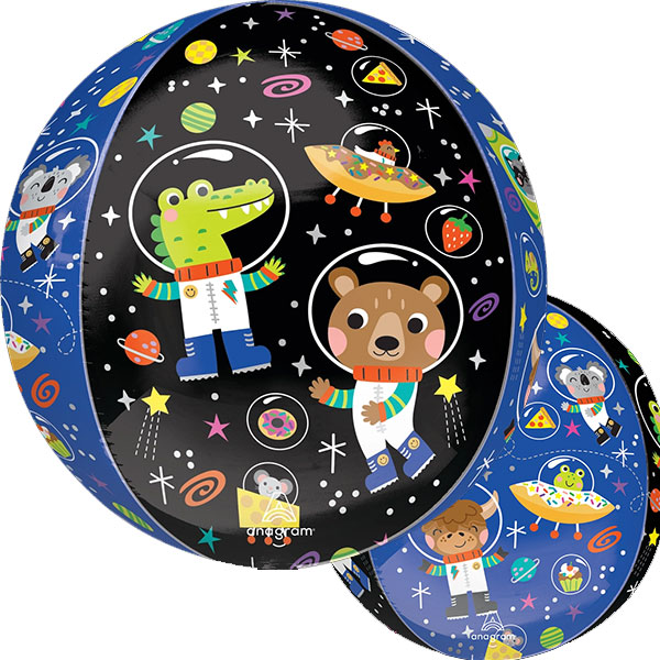 (image for) 15" Cosmic Friends Orbz Foil Balloons