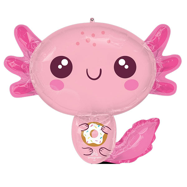 (image for) Pink Axolotl Supershape Helium Foil Balloons