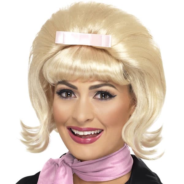 (image for) 50's Blonde Flicked Beehive Bob Wigs