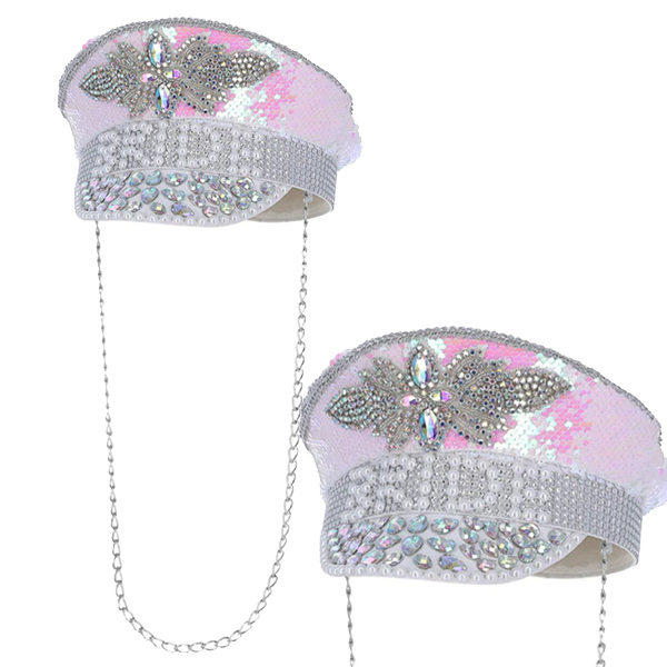 (image for) Fever Deluxe Sequin Bride Captain Hat