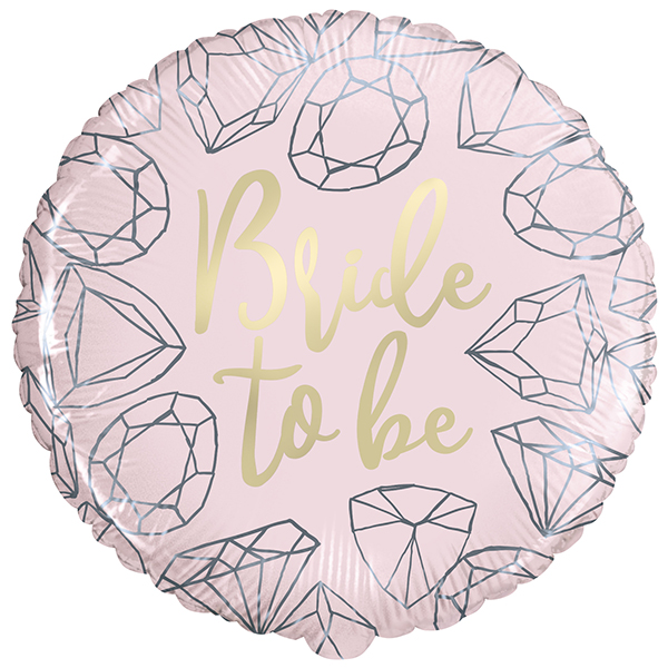 (image for) 18" Pink Diamond Bride To Be Foil Balloons