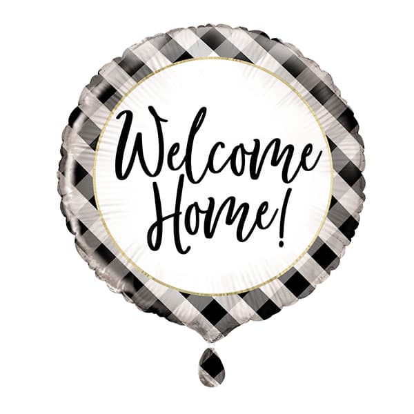 (image for) 18" Welcome Home Gingham Foil Balloons