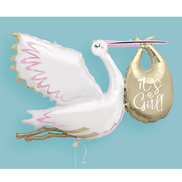 (image for) Its A Girl Stork Supershape Balloons