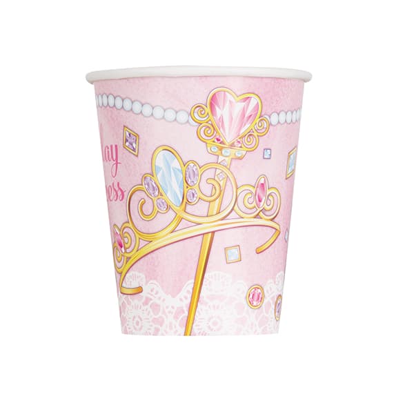 (image for) 9oz Pink Princess Paper Cups 8pk