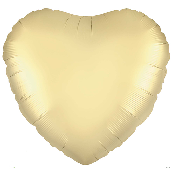 18" Metallic Gold Silk Heart Foil Balloons Packaged