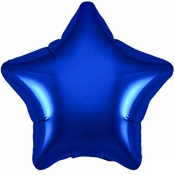 19" Navy Blue Star Foil Balloons