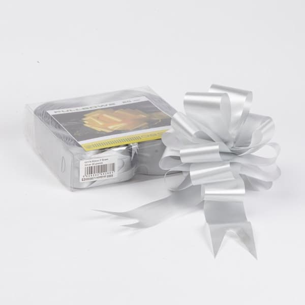 (image for) Oasis 2 Inch Silver Pull Bows x20