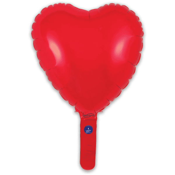 (image for) 9" Red Heart Self Sealing Foil Balloons 5pk