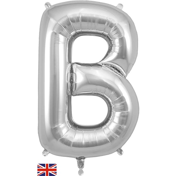 (image for) Oaktree Silver Letter B Shape Balloons