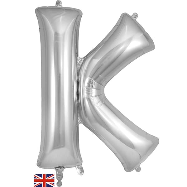 (image for) Oaktree Silver Letter K Shape Balloons