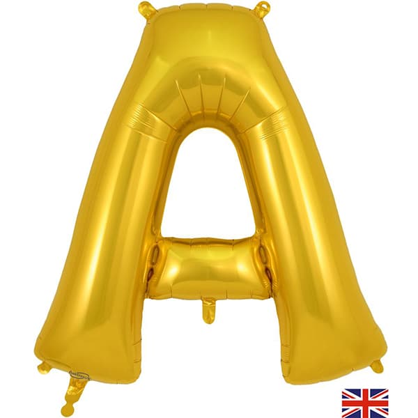 (image for) Oaktree Gold Letter A Shape Balloons