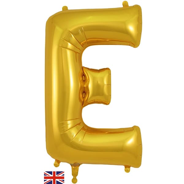 (image for) Oaktree Gold Letter E Shape Balloons