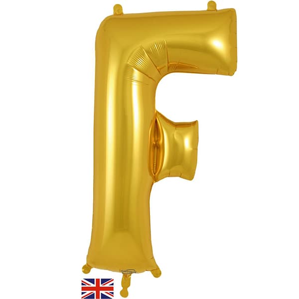 (image for) Oaktree Gold Letter F Shape Balloons