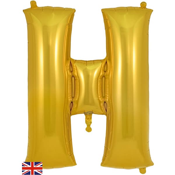 (image for) Oaktree Gold Letter H Shape Balloons