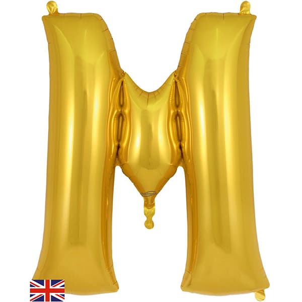 (image for) Oaktree Gold Letter M Shape Balloons