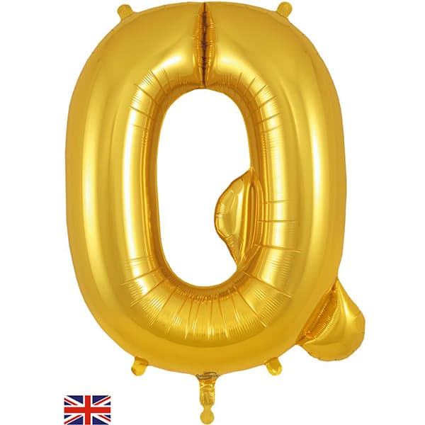 (image for) Oaktree Gold Letter Q Shape Balloons