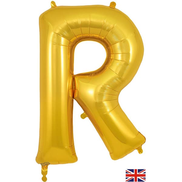 (image for) Oaktree Gold Letter R Shape Balloons