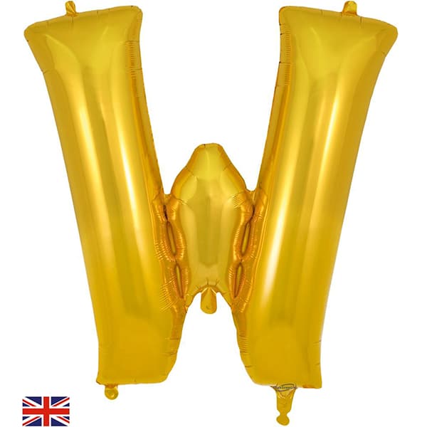 (image for) Oaktree Gold Letter W Shape Balloons