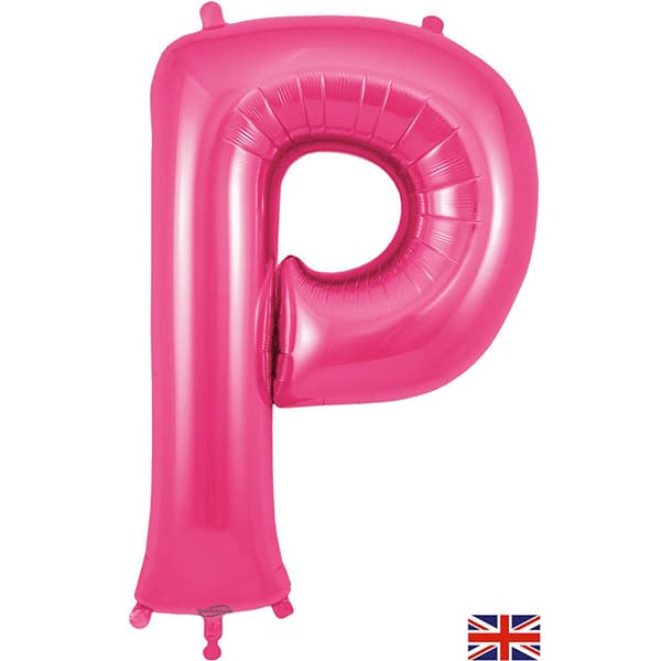 (image for) Oaktree Pink Letter P Shape Balloons