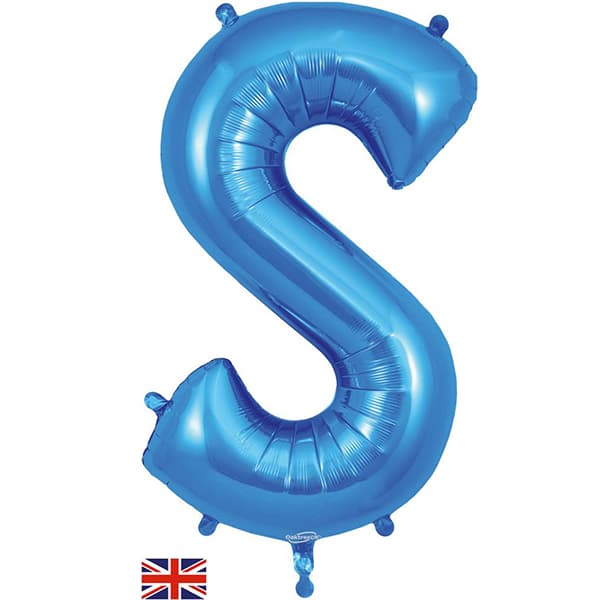 (image for) Oaktree Blue Letter S Shape Balloons