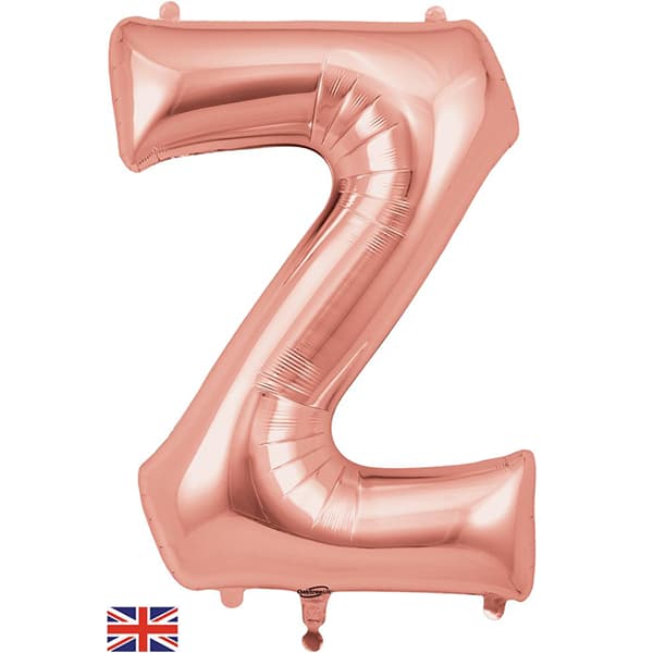 (image for) Oaktree Rose Gold Letter Z Shape Balloons