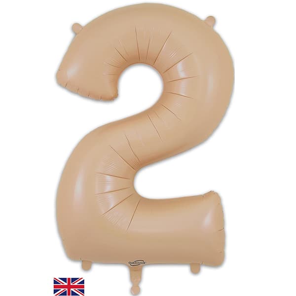 (image for) 34" Oaktree Matte Nude Number 2 Shape Balloons