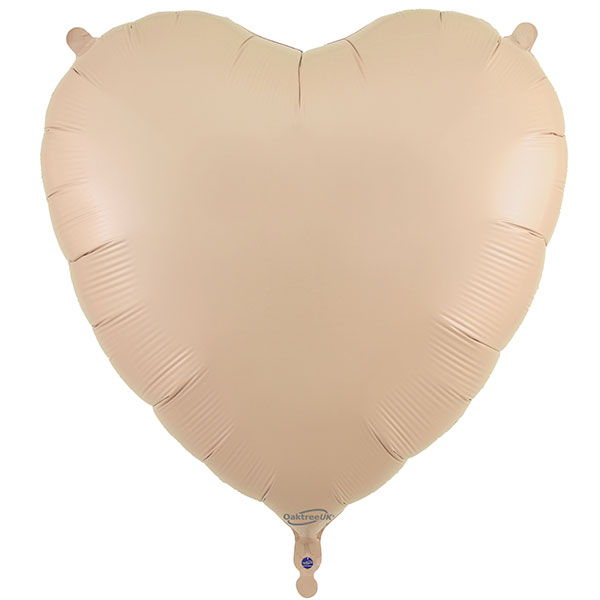36" Nude Heart Packaged Foil Balloons