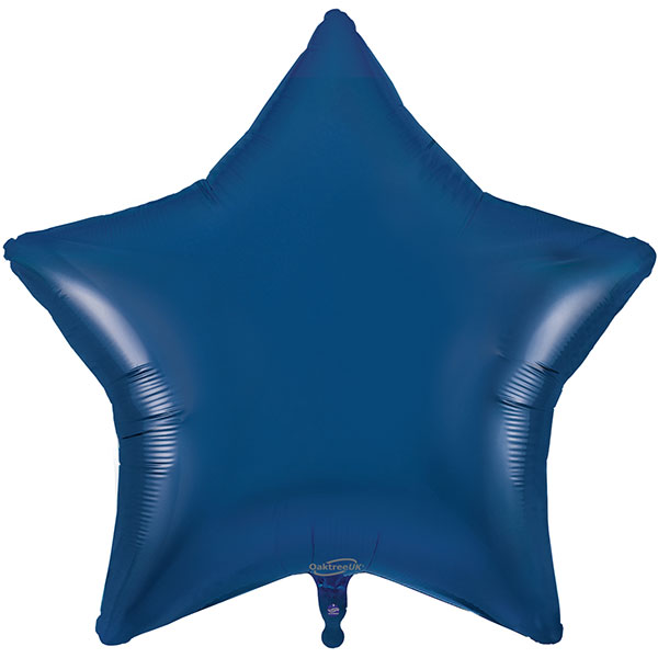 36" Navy Blue Star Packaged Foil Balloons