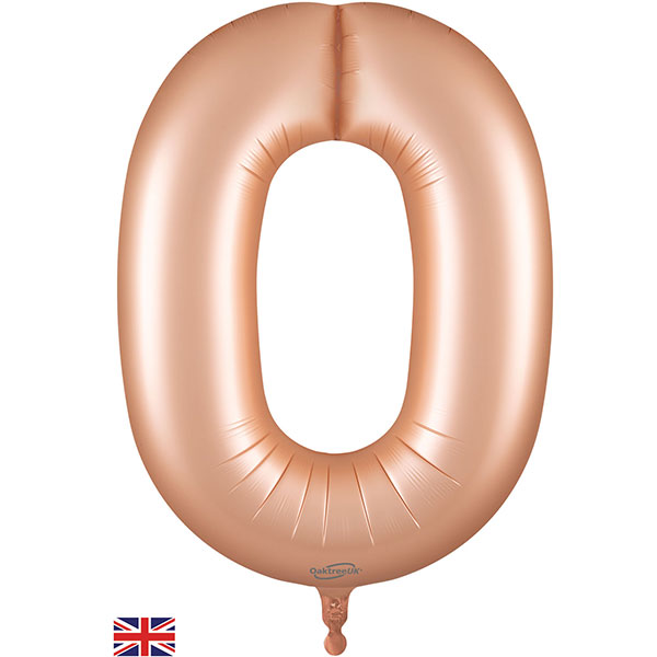 (image for) 34" Oaktree Number 0 Satin Pastel Rose Quartz Shape Balloons