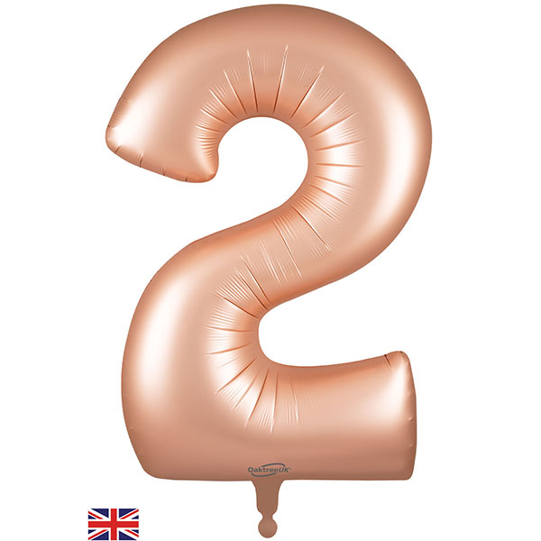 (image for) 34" Oaktree Number 2 Satin Pastel Rose Quartz Shape Balloons
