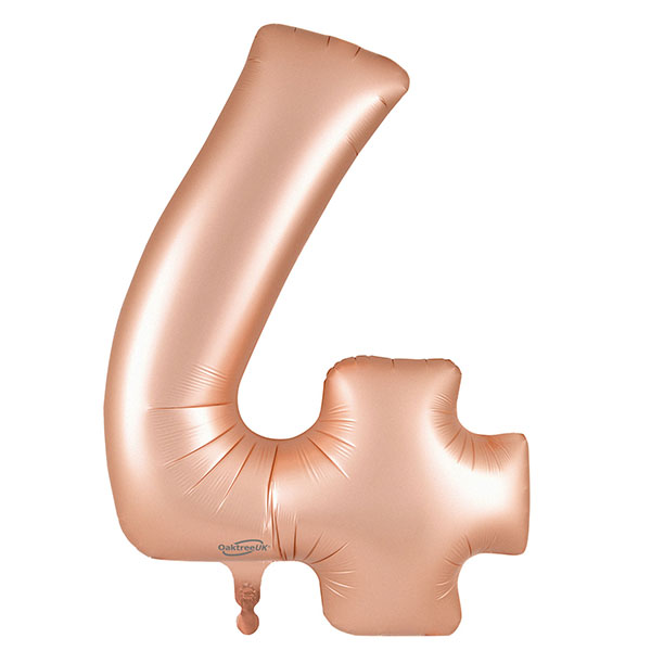 (image for) 34" Oaktree Number 4 Satin Pastel Rose Quartz Shape Balloons