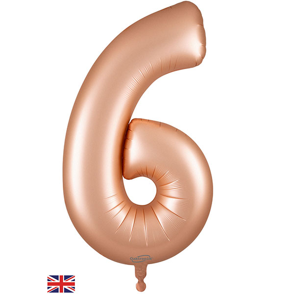 (image for) 34" Oaktree Number 6 Satin Pastel Rose Quartz Shape Balloons