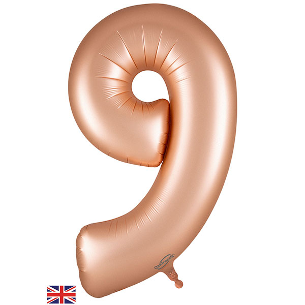 (image for) 34" Oaktree Number 9 Satin Pastel Rose Quartz Shape Balloons