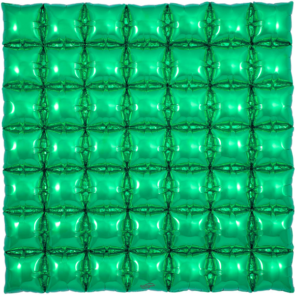 (image for) Green 7x7 Waffle Air Fill Foil Decorations