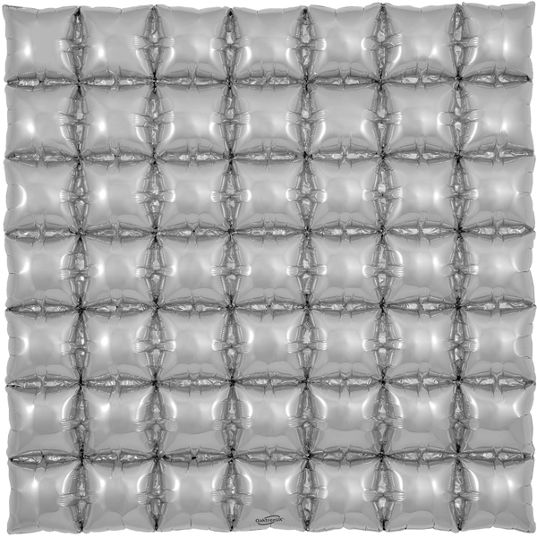 (image for) Silver 7x7 Waffle Air Fill Foil Decorations