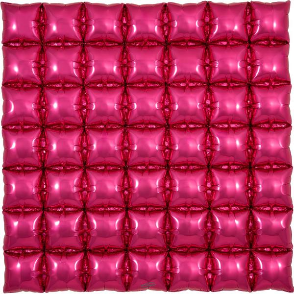 (image for) Fuchsia 7x7 Waffle Air Fill Foil Decorations