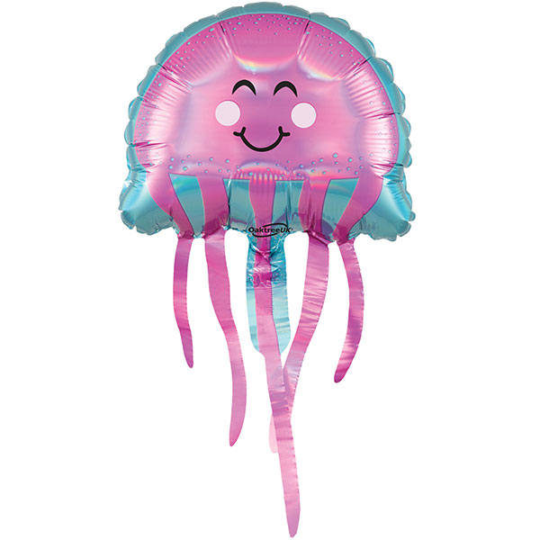 (image for) 16" Jellyfish Iridescent Mini Shape Balloon