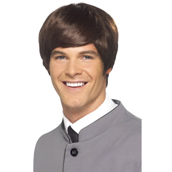 (image for) 60s Brown Male Short Mod Wig