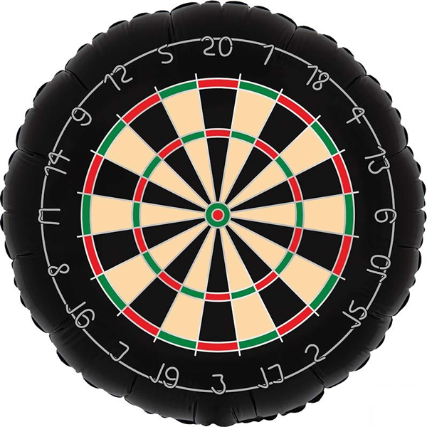 30" Dartboard Shape Foil Balloons
