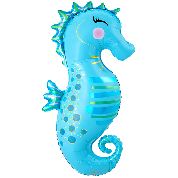 (image for) 40" Iridescent Seahorse Supershape Balloons