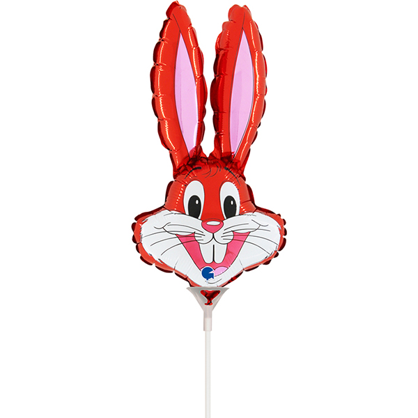 (image for) 14" Red Rabbit Head Air Fill Balloons