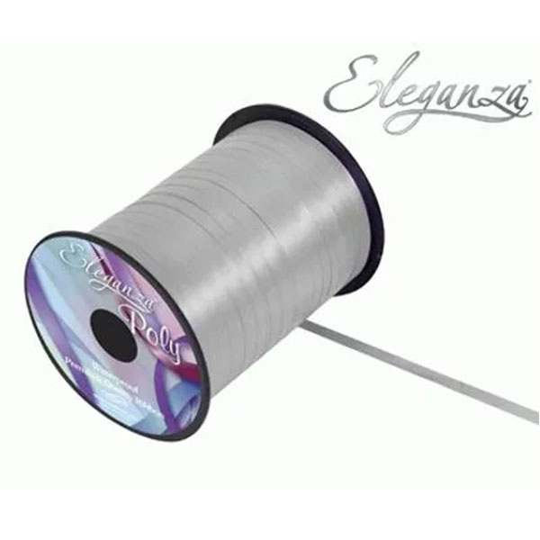 Eleganza Silver Curling Ribbon 500m