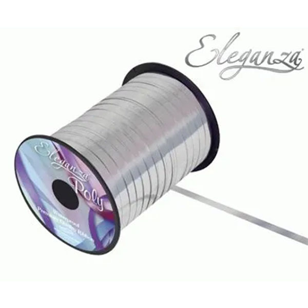 Eleganza Metallic Silver Curling Ribbons 250yds