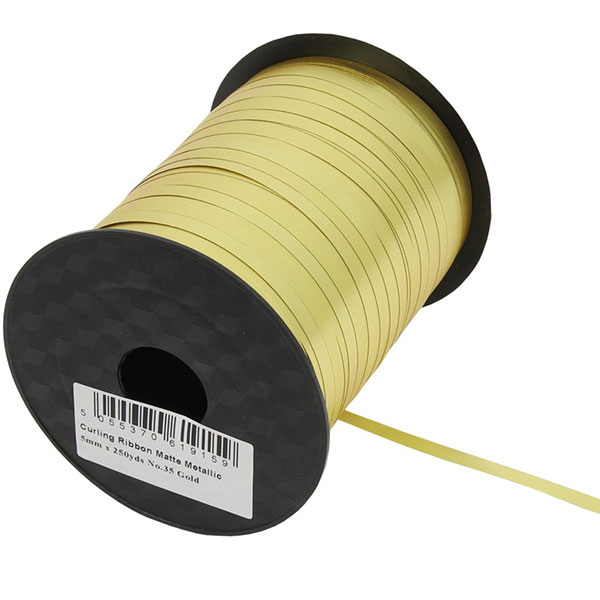 (image for) Matte Metallic Gold Curling Ribbon 250yds